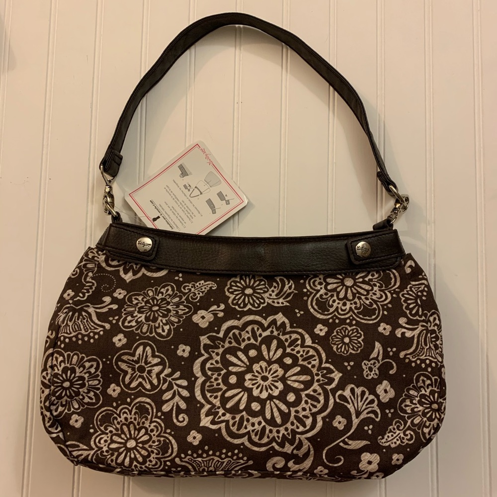 Thirty-one Suite Skirt Purse Tan/Brown/White